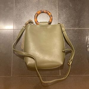 anthropologie lucite handle tote bag